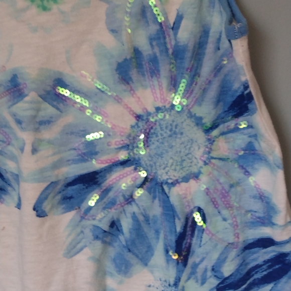 Sparkly Flower Kid Top Yough Sleeveless - Picture 2 of 4
